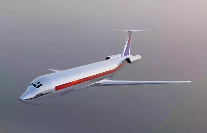Fictional Twin Rear Engine Jetliner DC-9-40 Inspired series