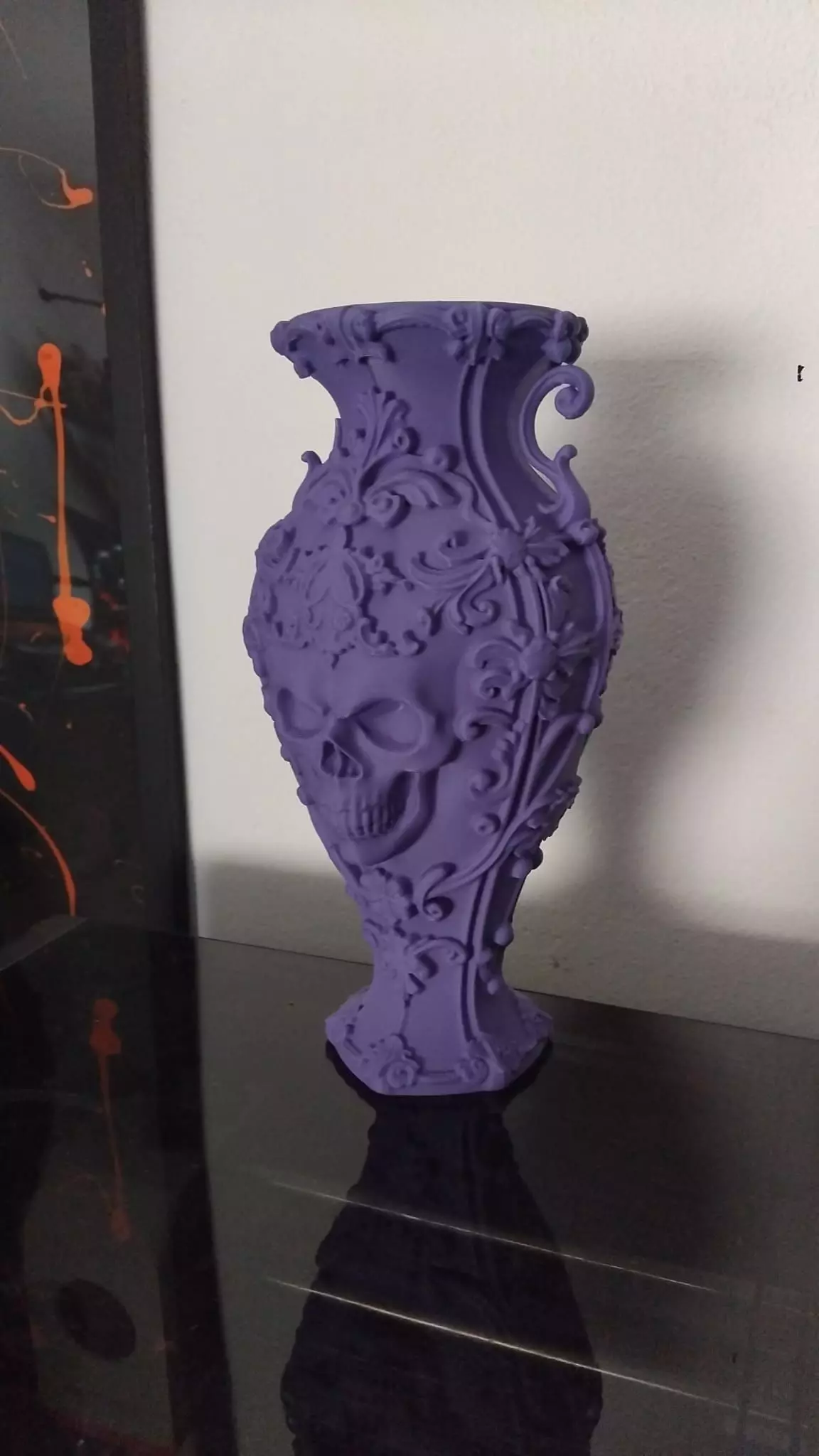 Skull Gothic Vase 3D print model
