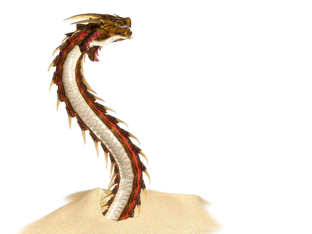 3Dfoin - Dragon Worm Low-poly 3D model_16