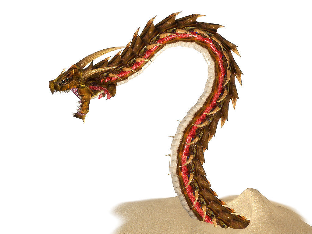 3Dfoin - Dragon Worm Low-poly 3D model_12