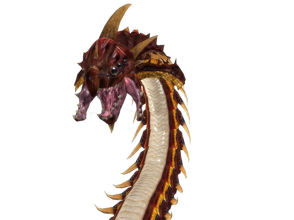 3Dfoin - Dragon Worm Low-poly 3D model_8