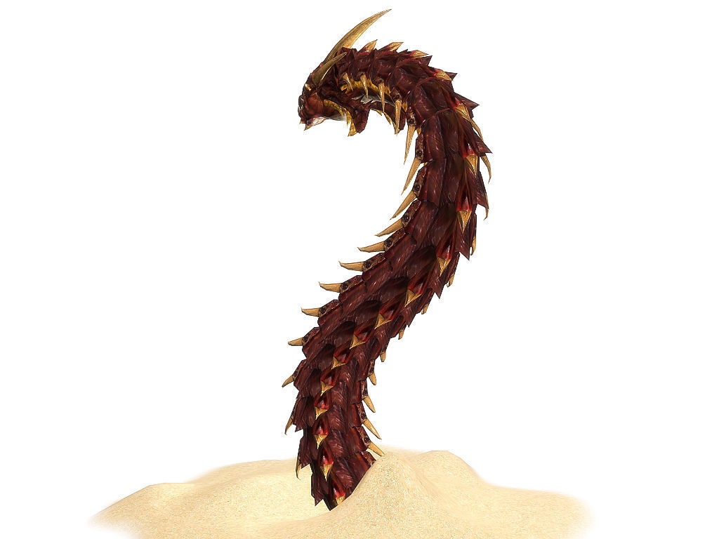 3Dfoin - Dragon Worm Low-poly 3D model_19