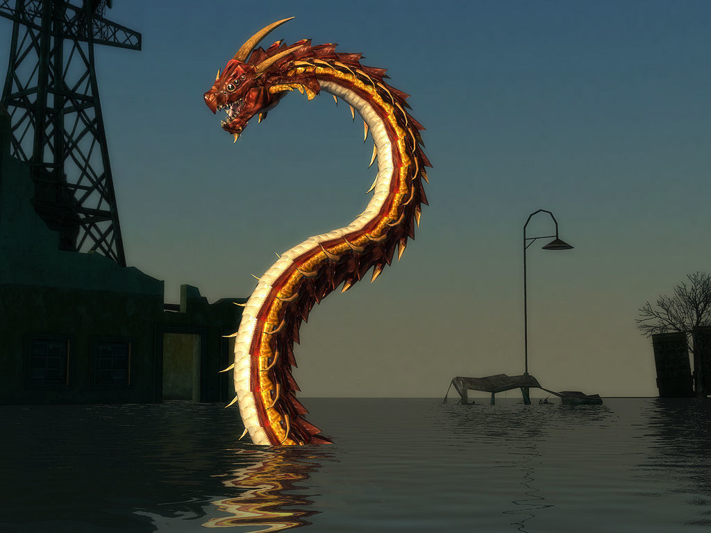 3Dfoin - Dragon Worm Low-poly 3D model_2