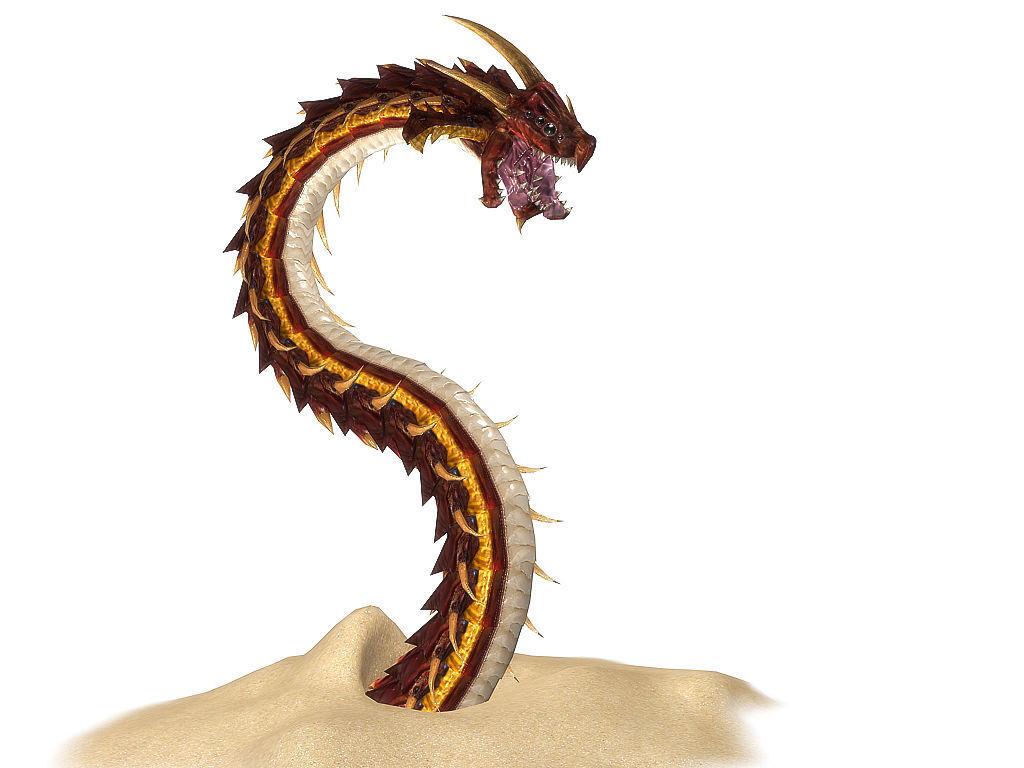 3Dfoin - Dragon Worm Low-poly 3D model_15