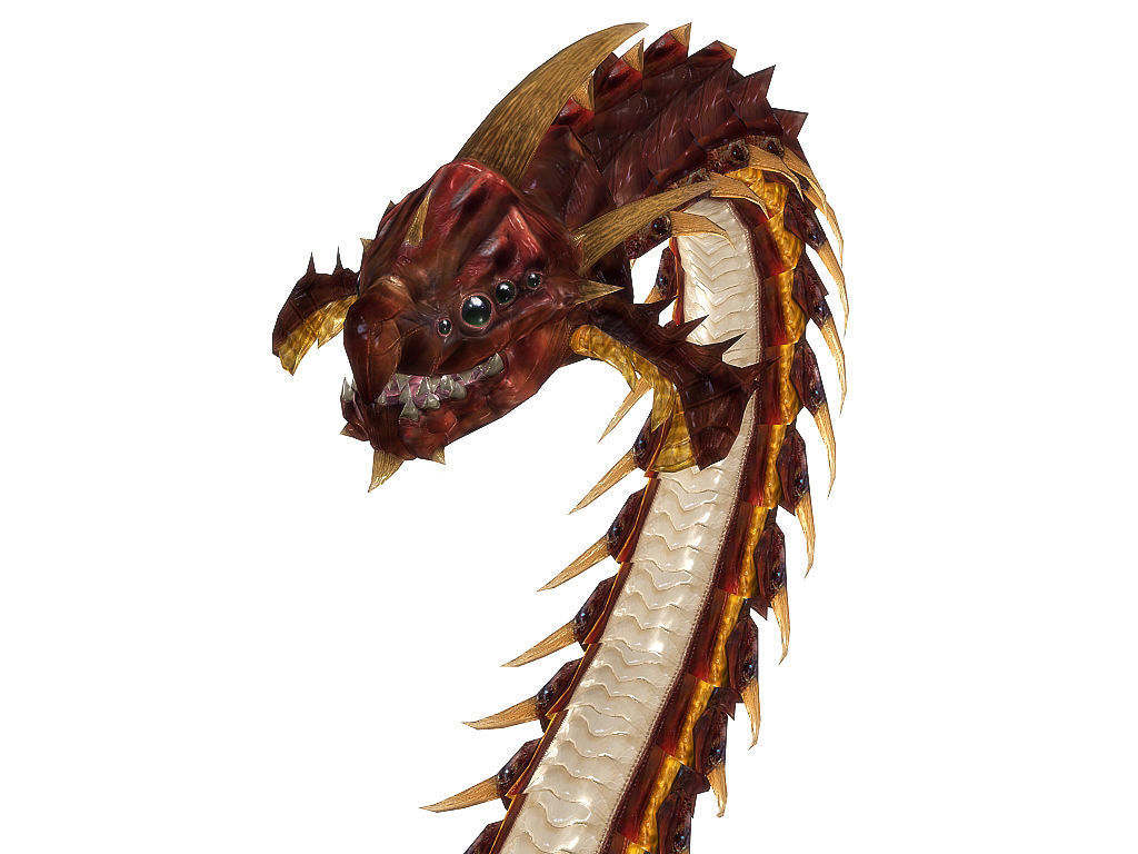 3Dfoin - Dragon Worm Low-poly 3D model_9