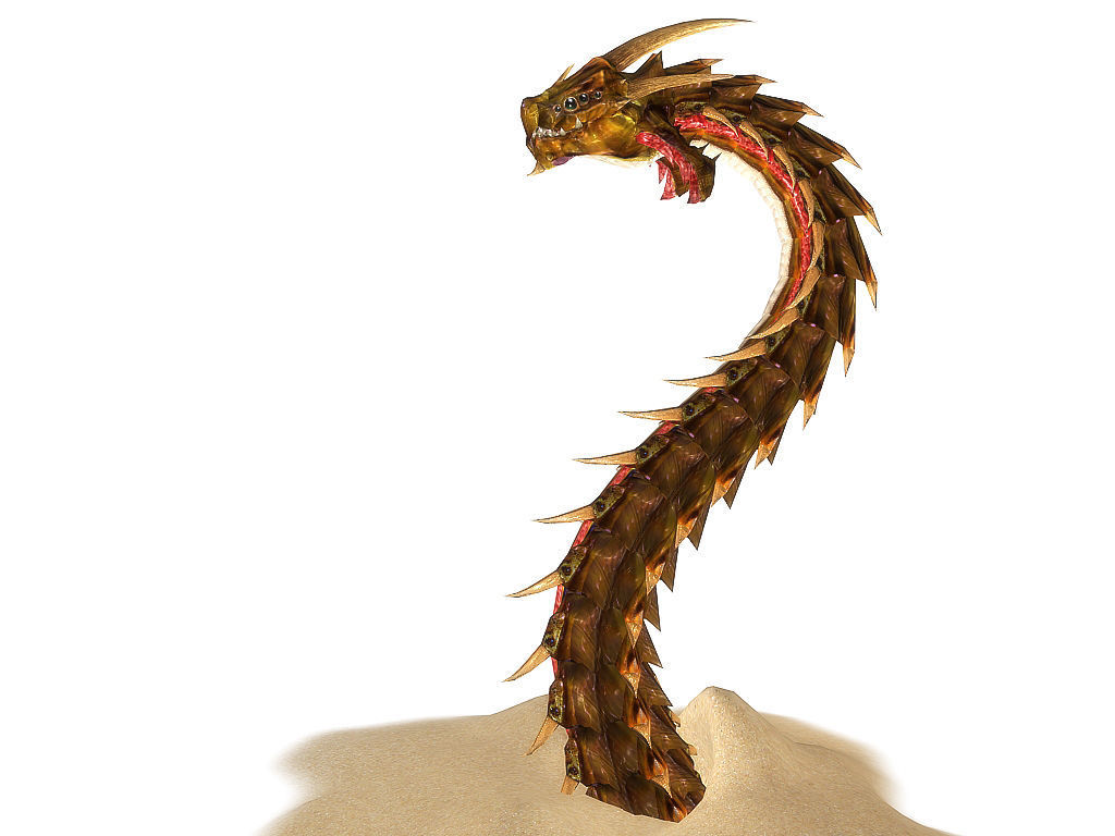 3Dfoin - Dragon Worm Low-poly 3D model_7