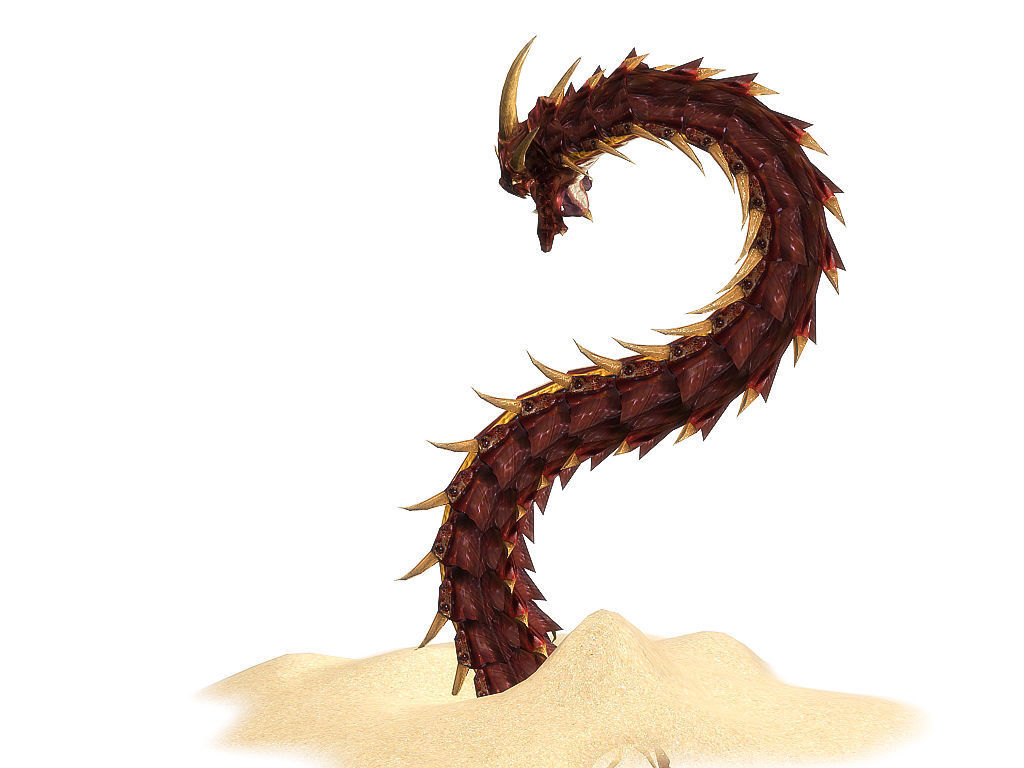 3Dfoin - Dragon Worm Low-poly 3D model_11