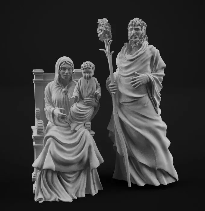 Holy family 3D print model_0