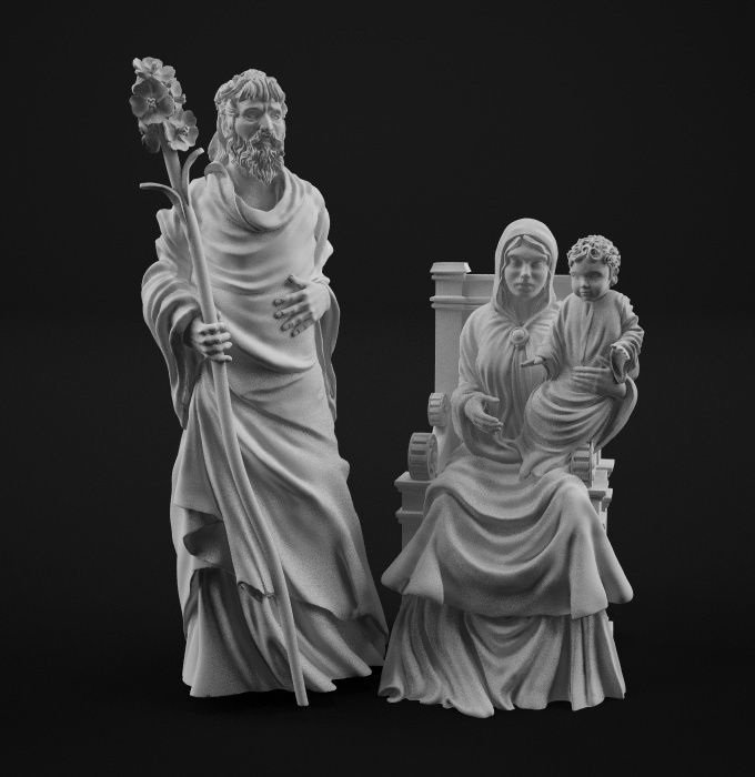 Holy family 3D print model_8