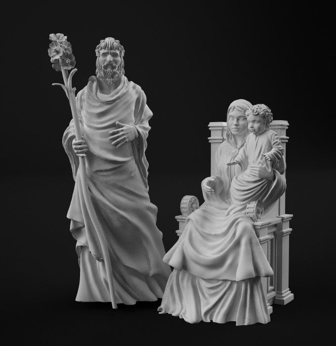 Holy family 3D print model_6