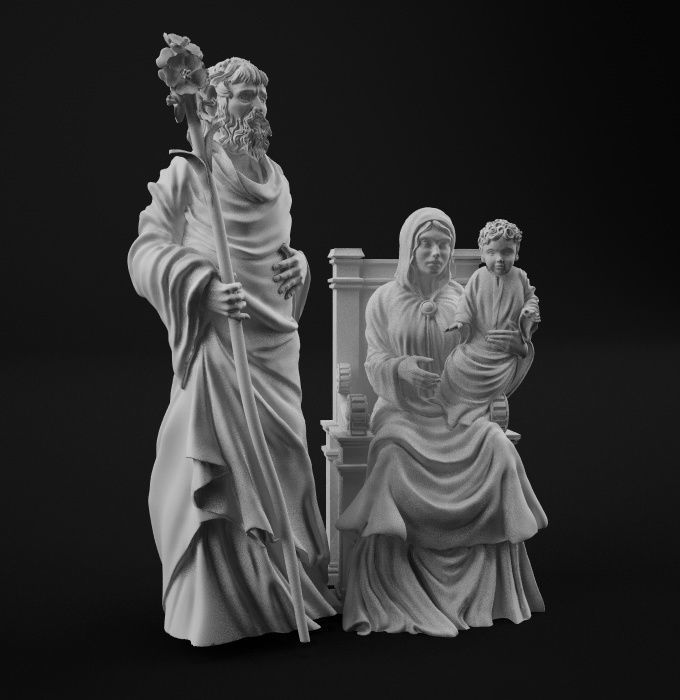 Holy family 3D print model_9