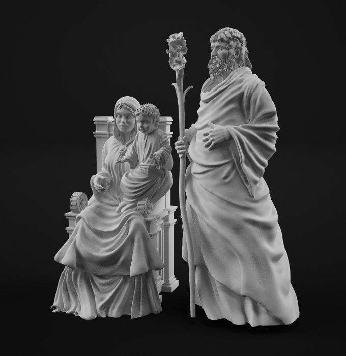 Holy family 3D print model_7
