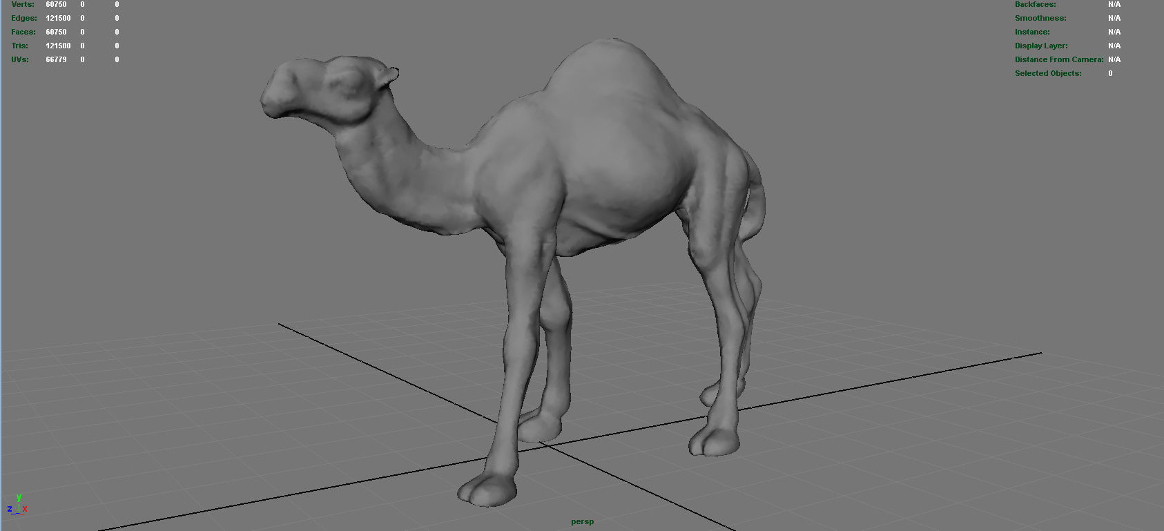 Camel Low-poly 3D model_6
