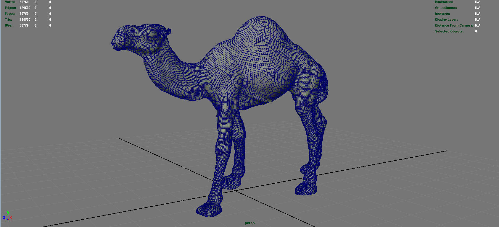 Camel Low-poly 3D model_7