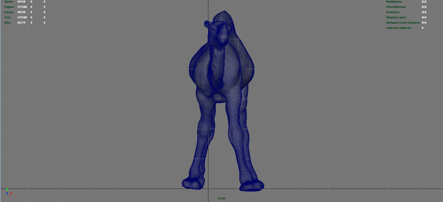 Camel Low-poly 3D model_11