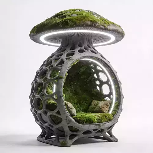 Bio-Organic Moss Chair 3D Model