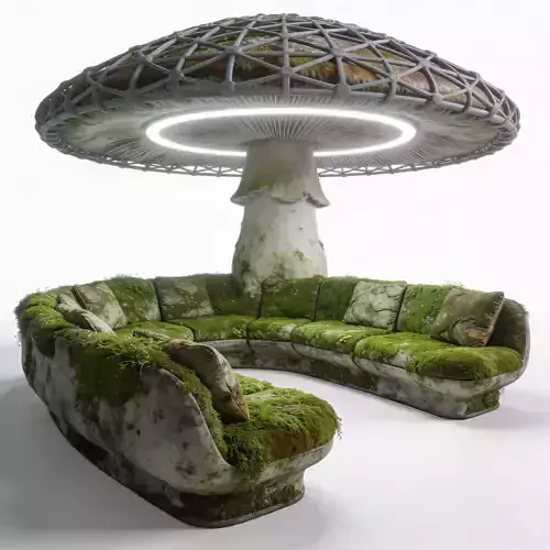 Bio-Organic Mushroom Lounge 3D Model