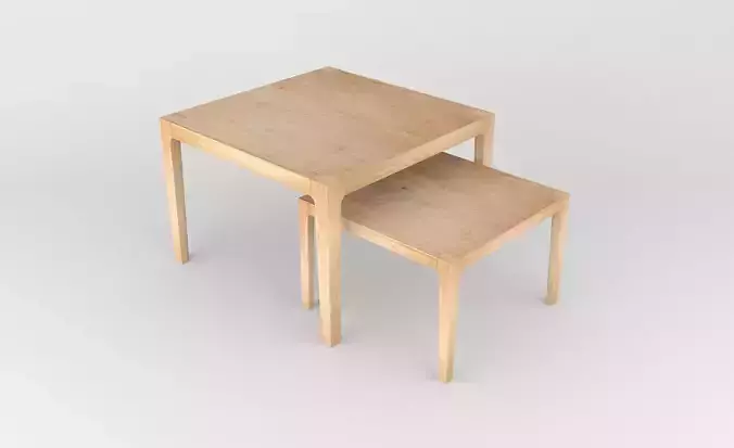 Sanos wooden table Low-poly 3D model