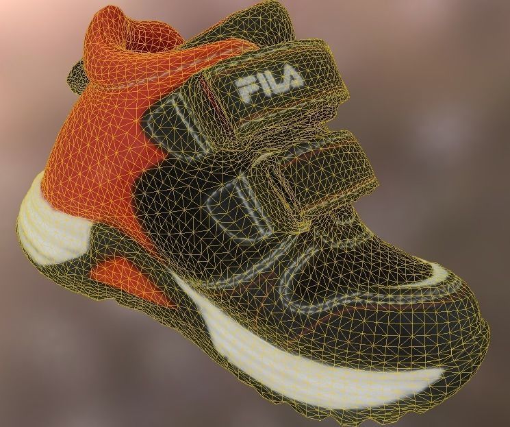 Baby shoe  Low-poly 3D model_7