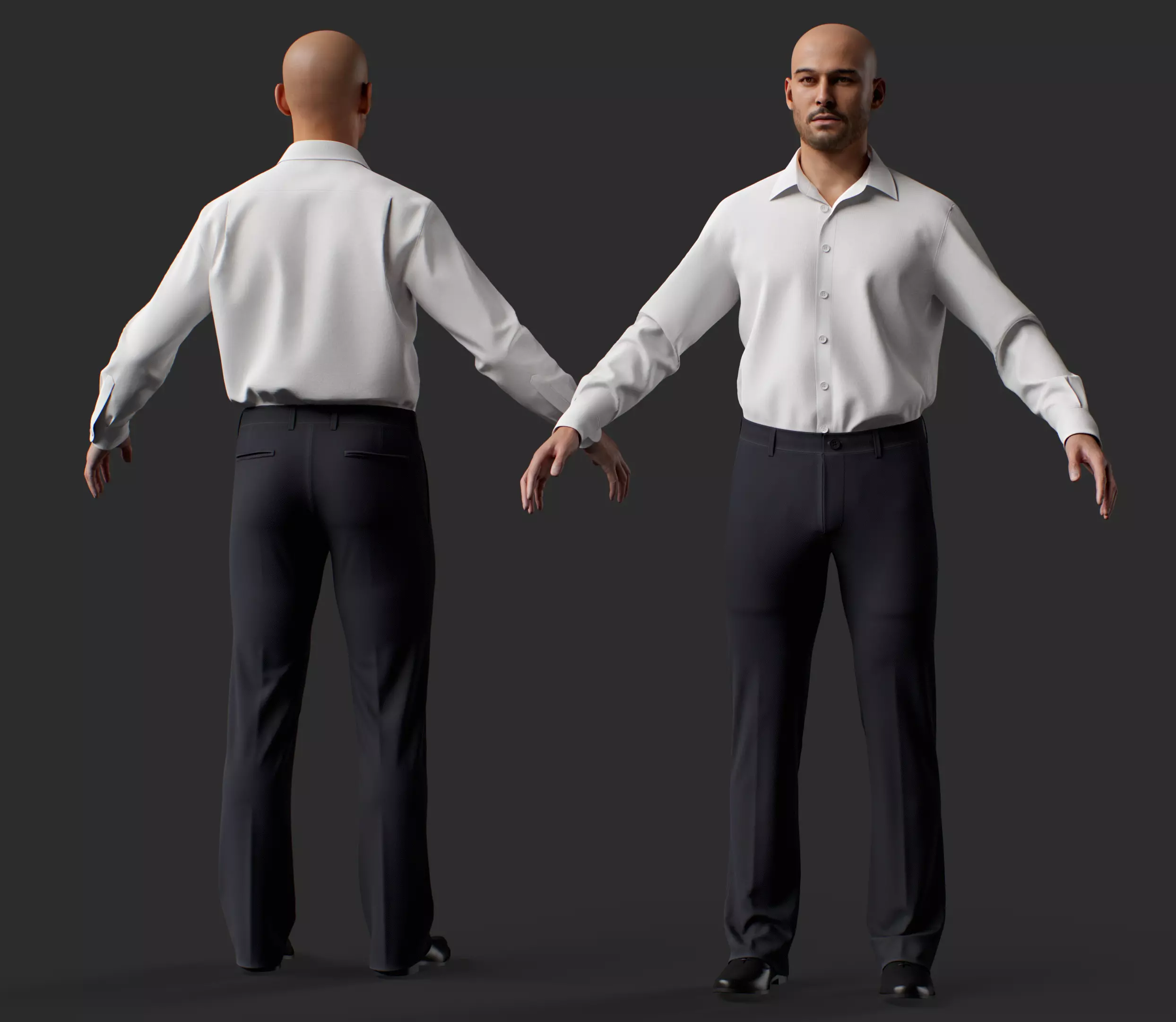 Business Male Character Office Low-poly 3D model