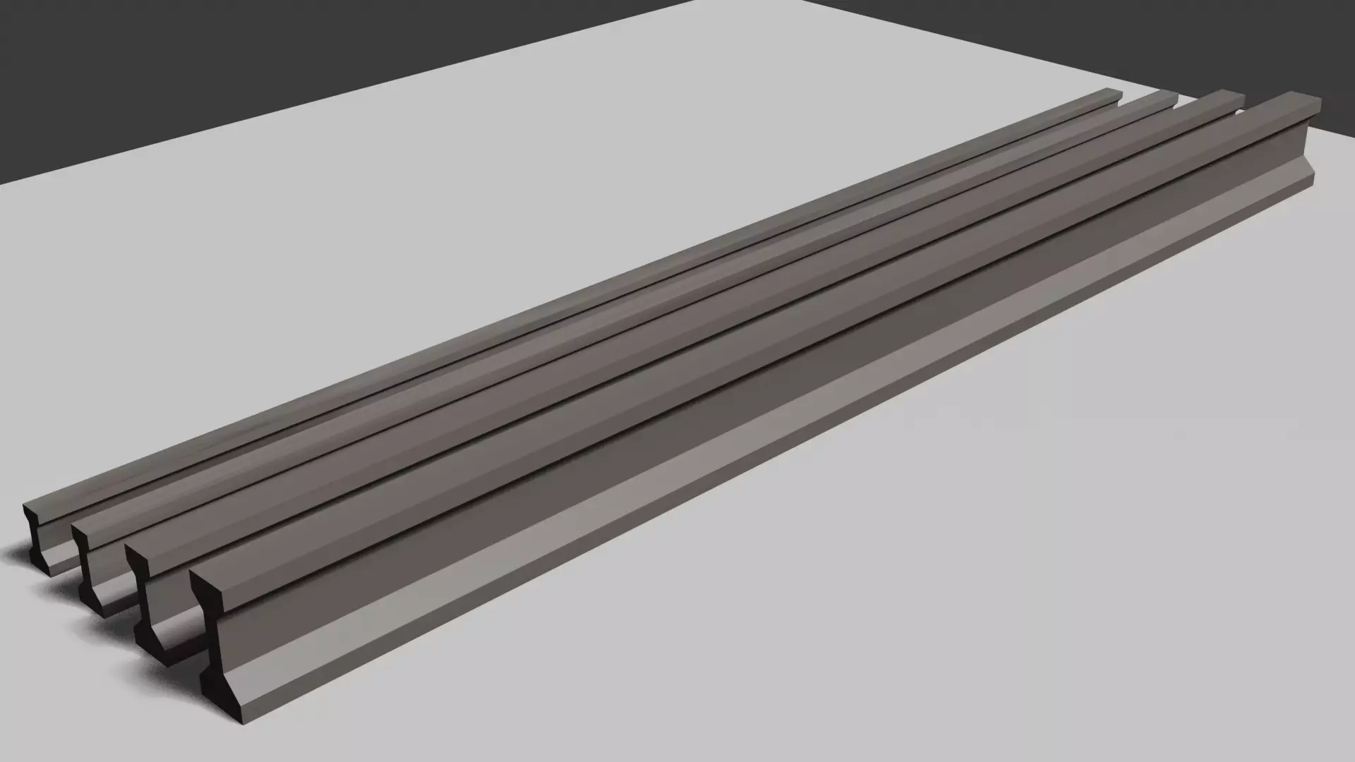 Concrete I-Section Beam - Multiple Size Variations Free low-poly 3D model