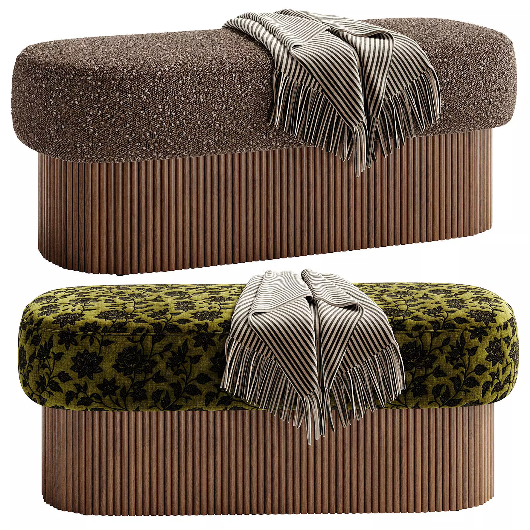 Banc Rembourre Avec Rangement Nala 3D model