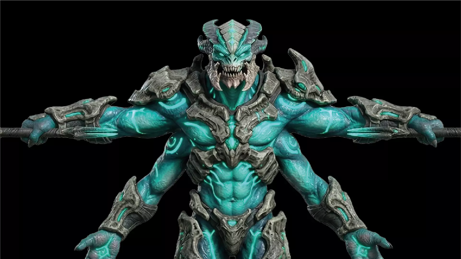 Alien Warrior Soldier Free 3D print model