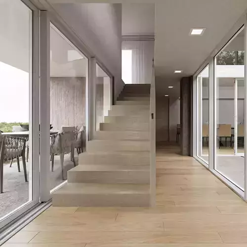 Villa 2- exterior scene 3D model 4