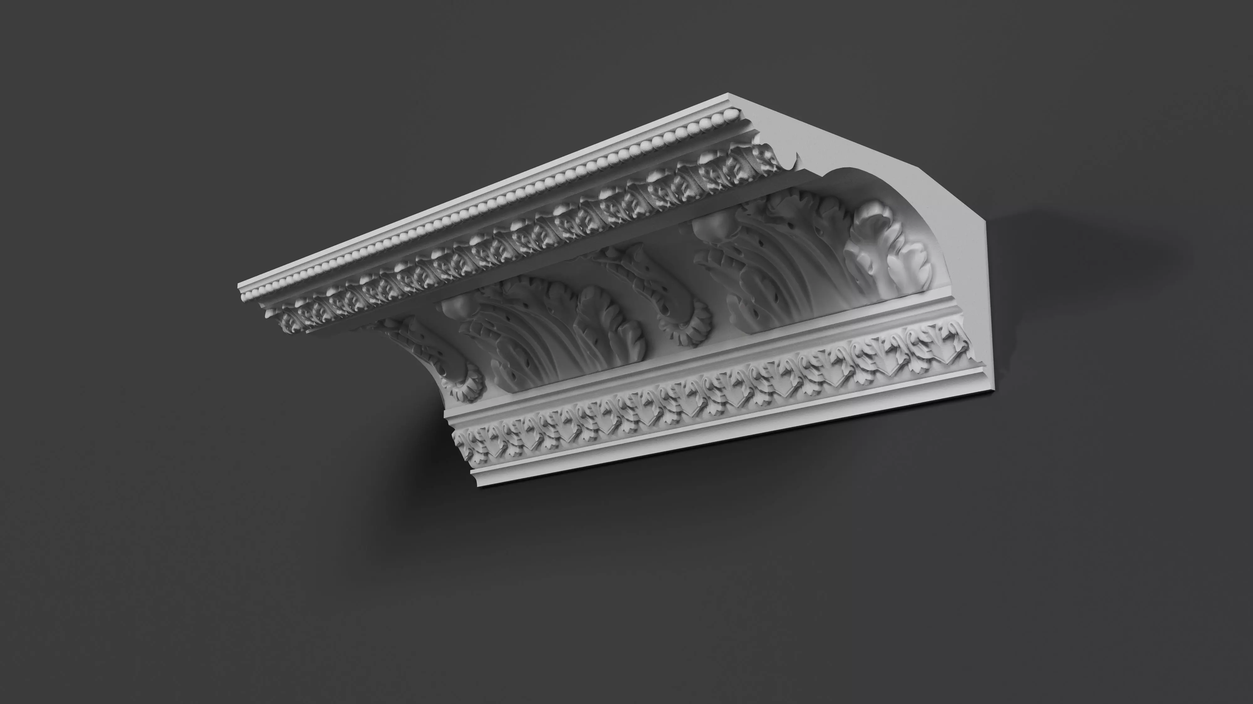 Classic Decorative Wall Cornice Low-poly 3D model