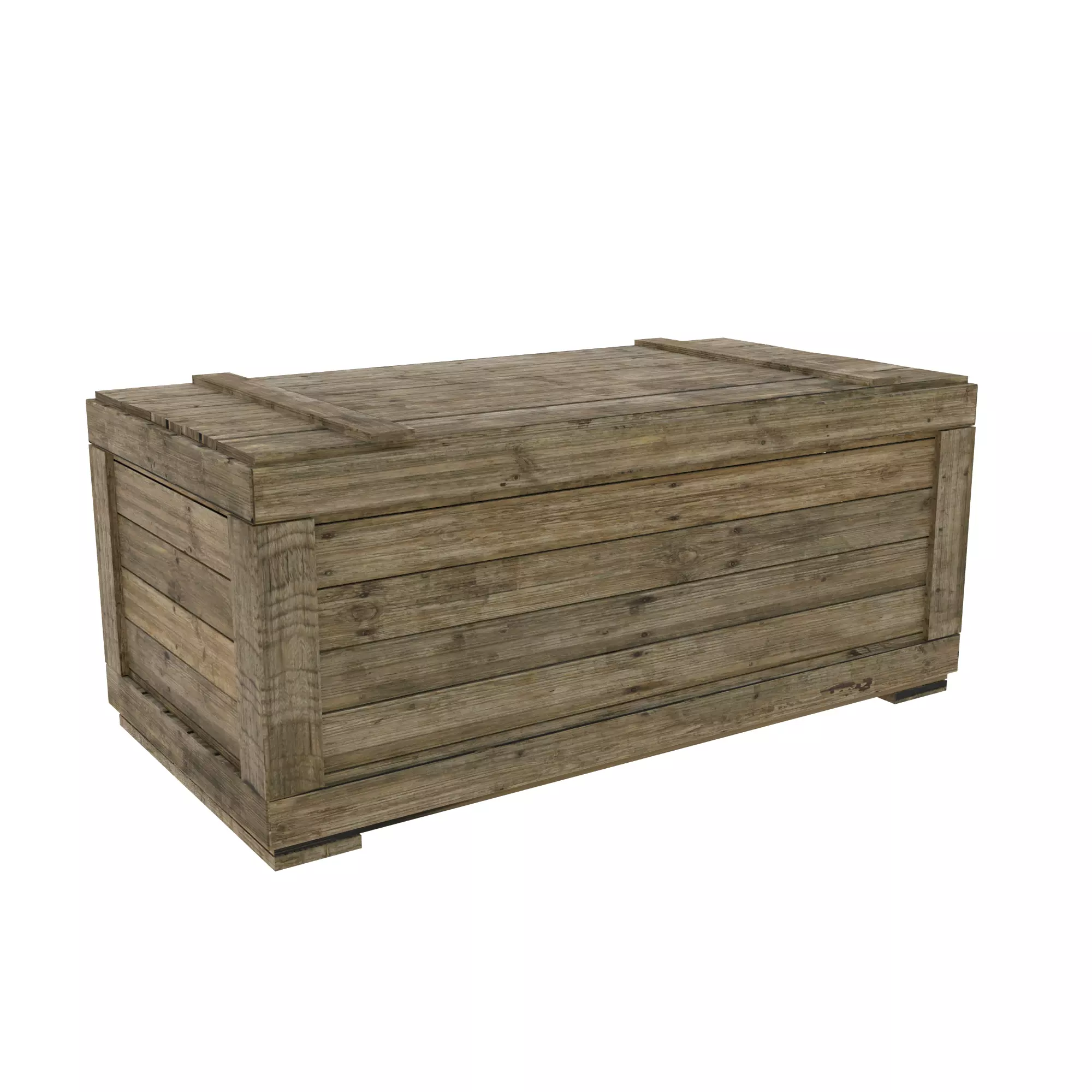 Wooden Crate Free low-poly 3D model
