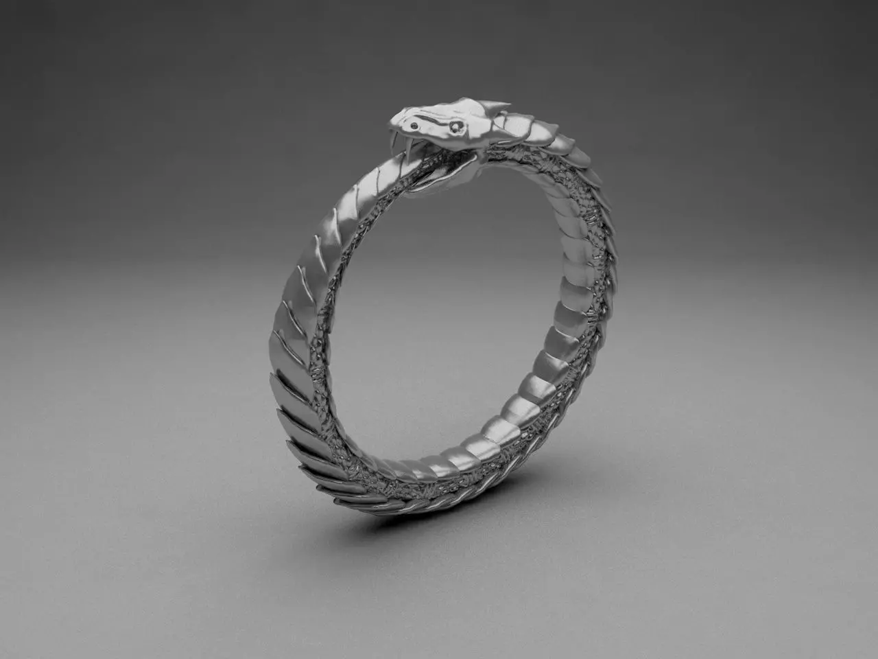 Ring Uroboros 3D print model_0