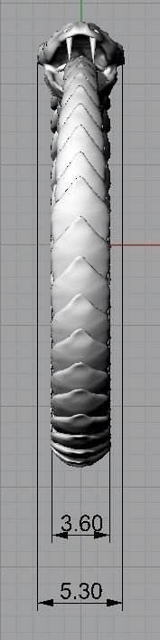 Ring Uroboros 3D print model_2