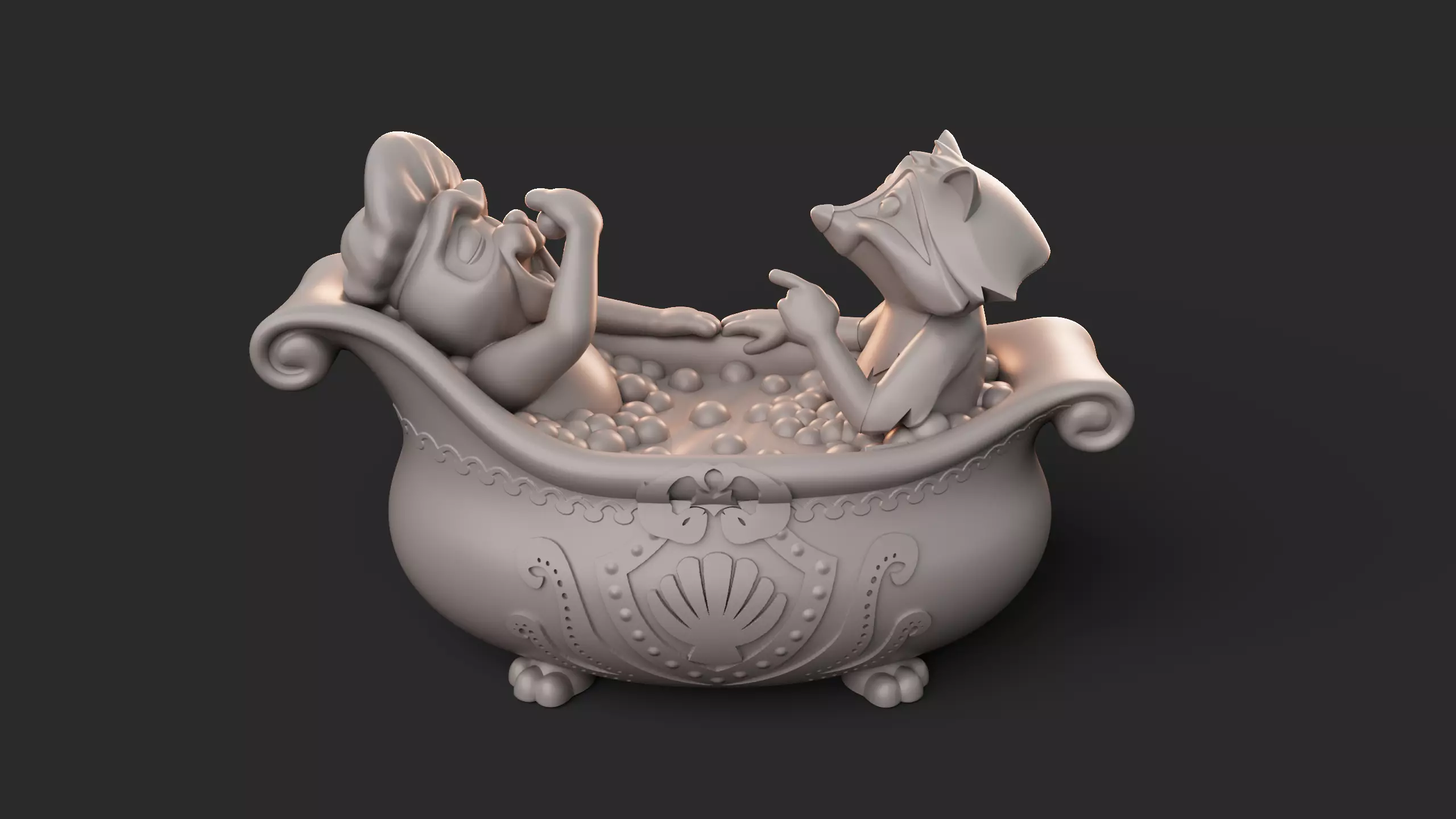 Percy and Meeko in the tube 3D print model