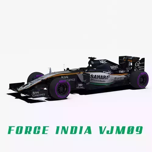 Force India VJM09 car Low-poly 3D model