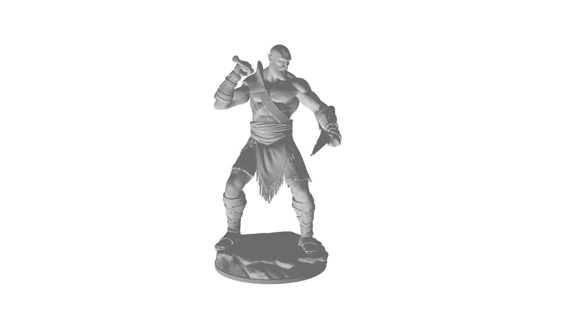 Kratos With Base Plate v2 3D print model