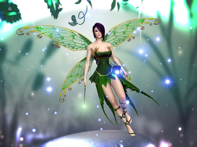 3Dfoin - Fairy Low-poly 3D model