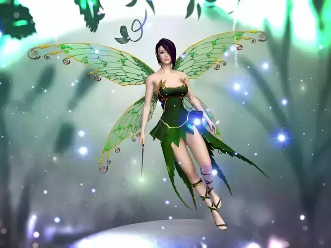 3Dfoin - Fairy Low-poly 3D model