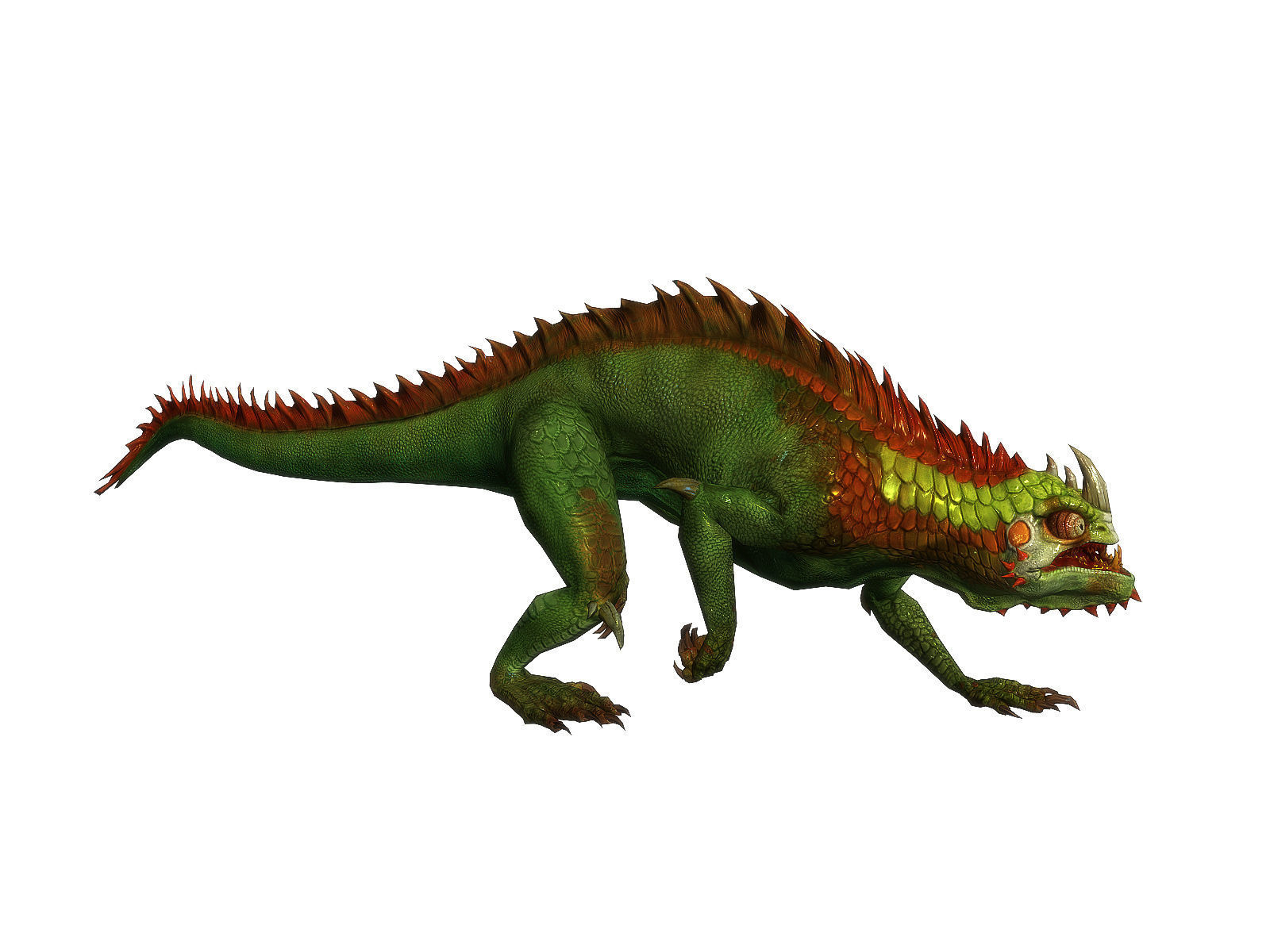 3Dfoin - Fantasy Lizard Low-poly 3D model_9