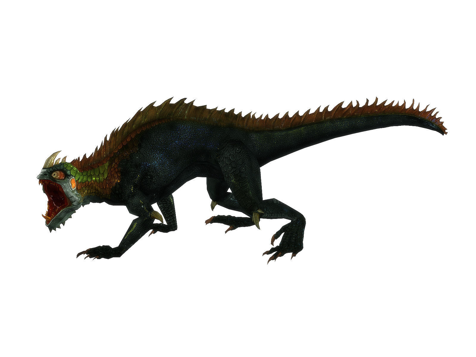 3Dfoin - Fantasy Lizard Low-poly 3D model_5