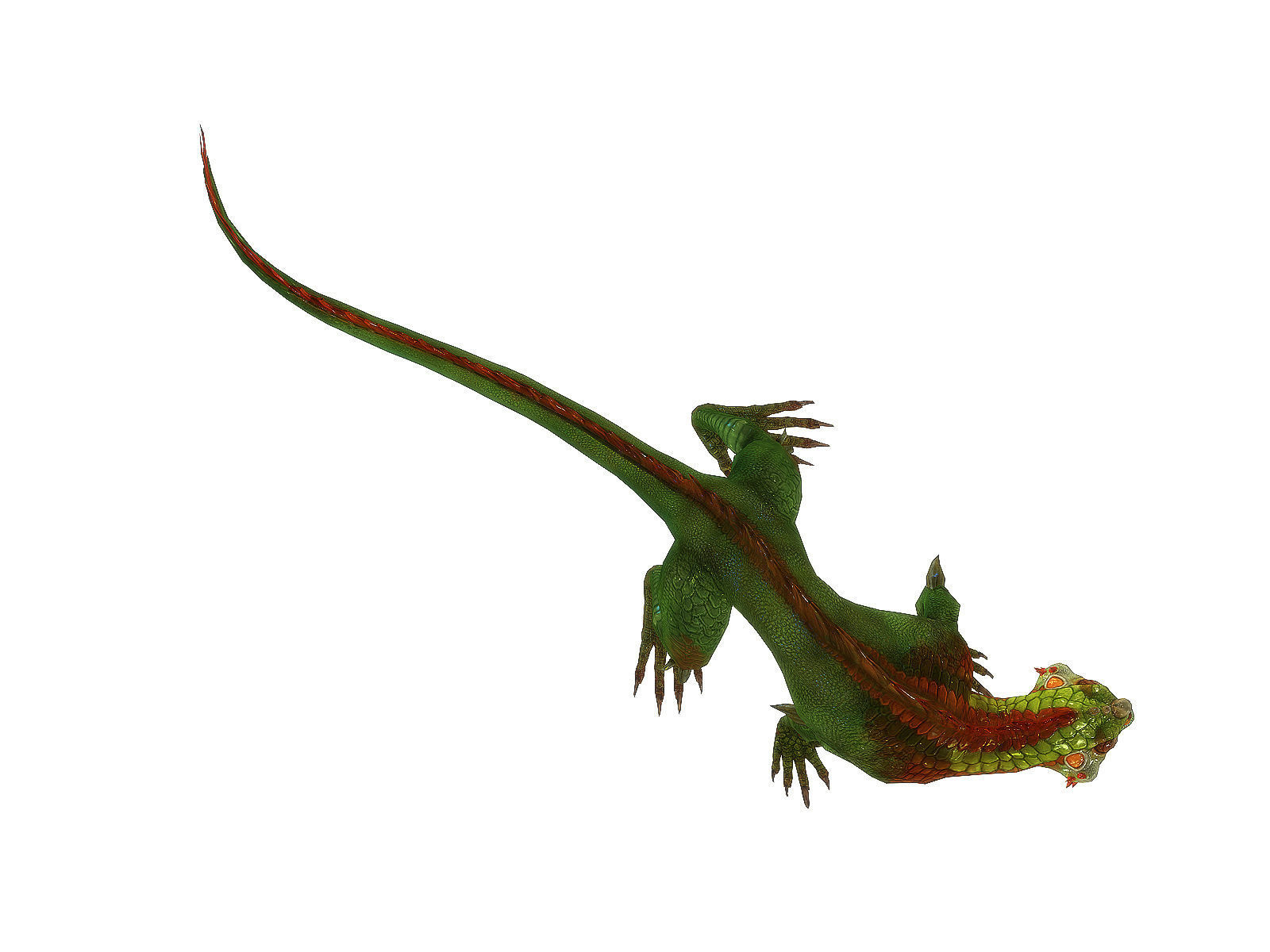 3Dfoin - Fantasy Lizard Low-poly 3D model_3