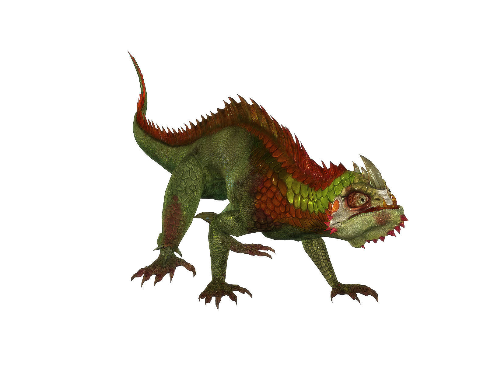 3Dfoin - Fantasy Lizard Low-poly 3D model_6
