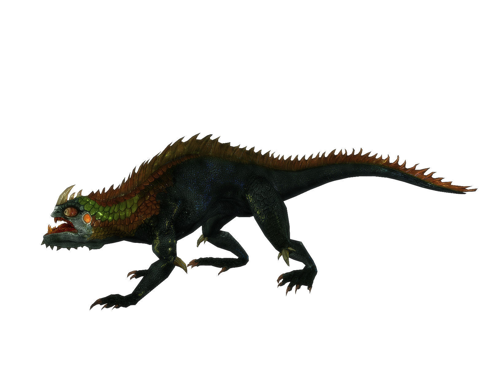 3Dfoin - Fantasy Lizard Low-poly 3D model_4
