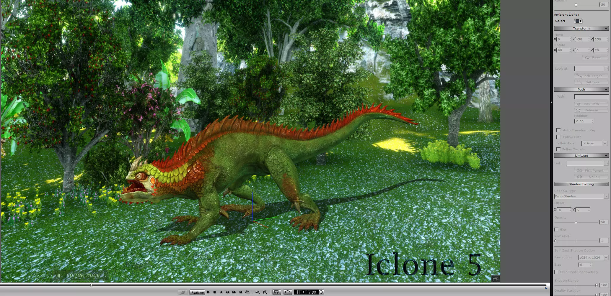3Dfoin - Fantasy Lizard Low-poly 3D model_0