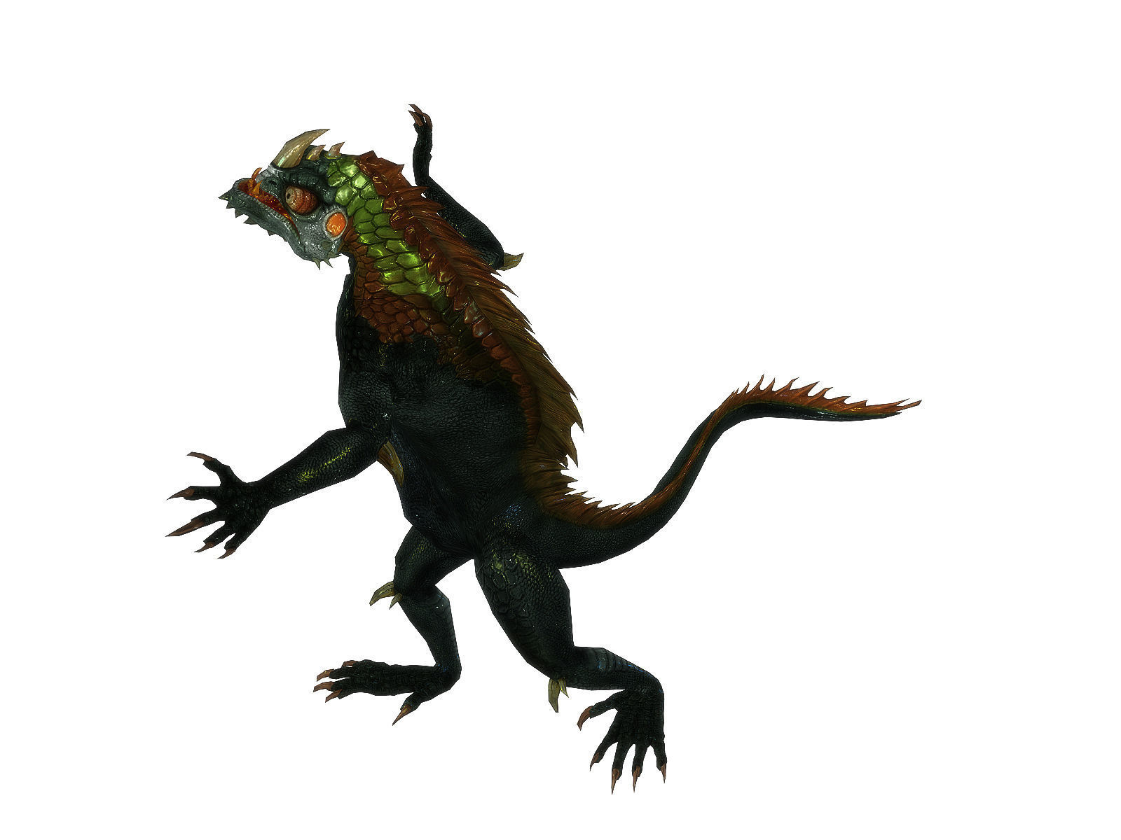 3Dfoin - Fantasy Lizard Low-poly 3D model_10