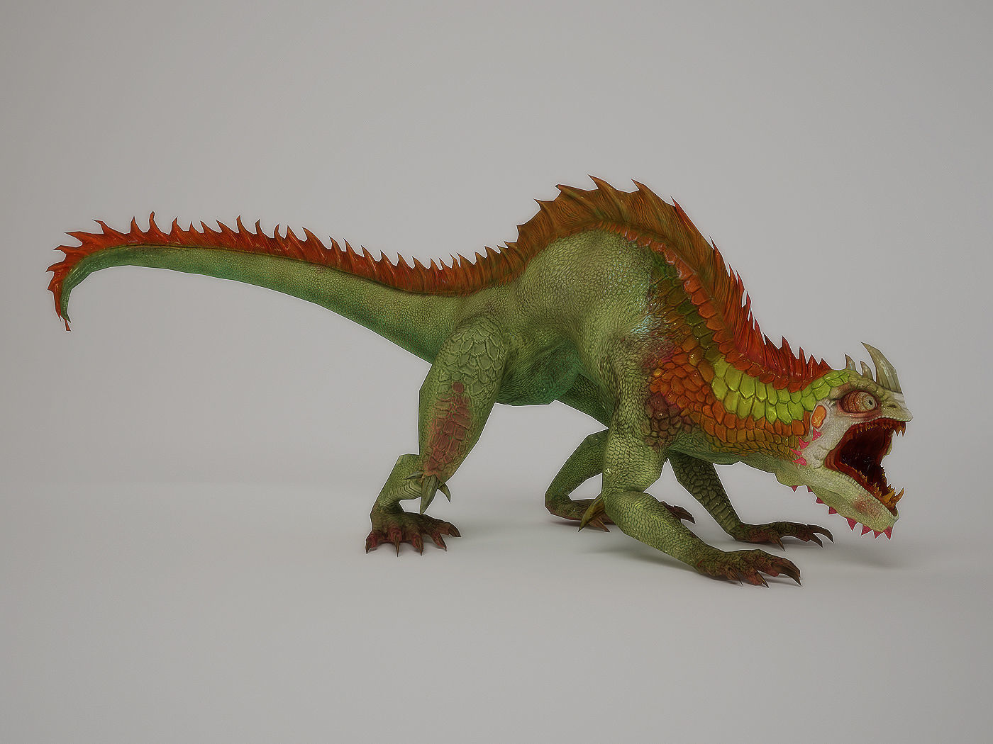 3Dfoin - Fantasy Lizard Low-poly 3D model_8
