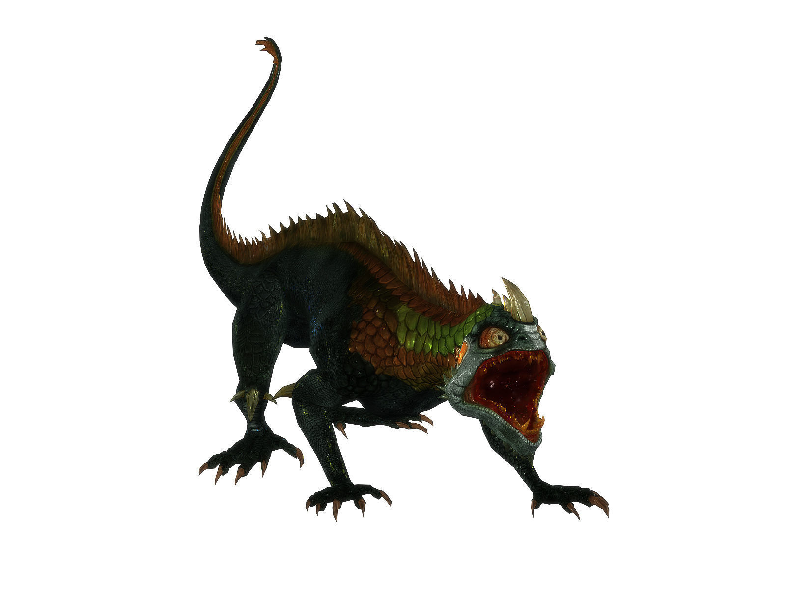 3Dfoin - Fantasy Lizard Low-poly 3D model_12