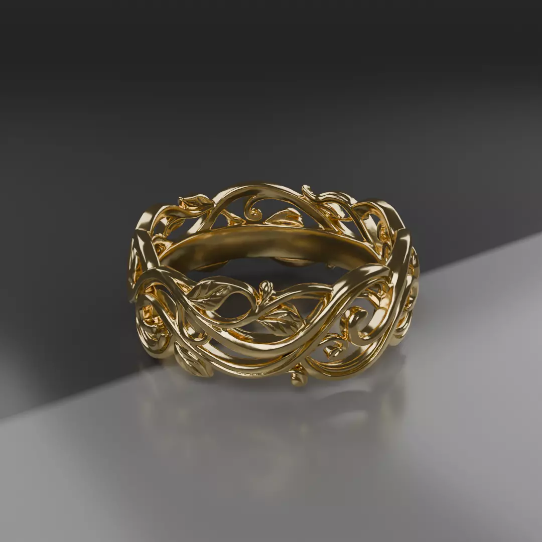 Floral Wavy Ring 3d Print Model 3D print model
