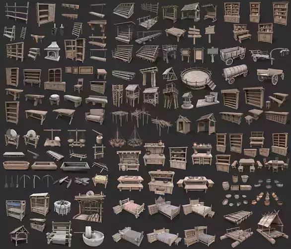 Ultimate Medieval Environment Props Collection 14 Themed Packs