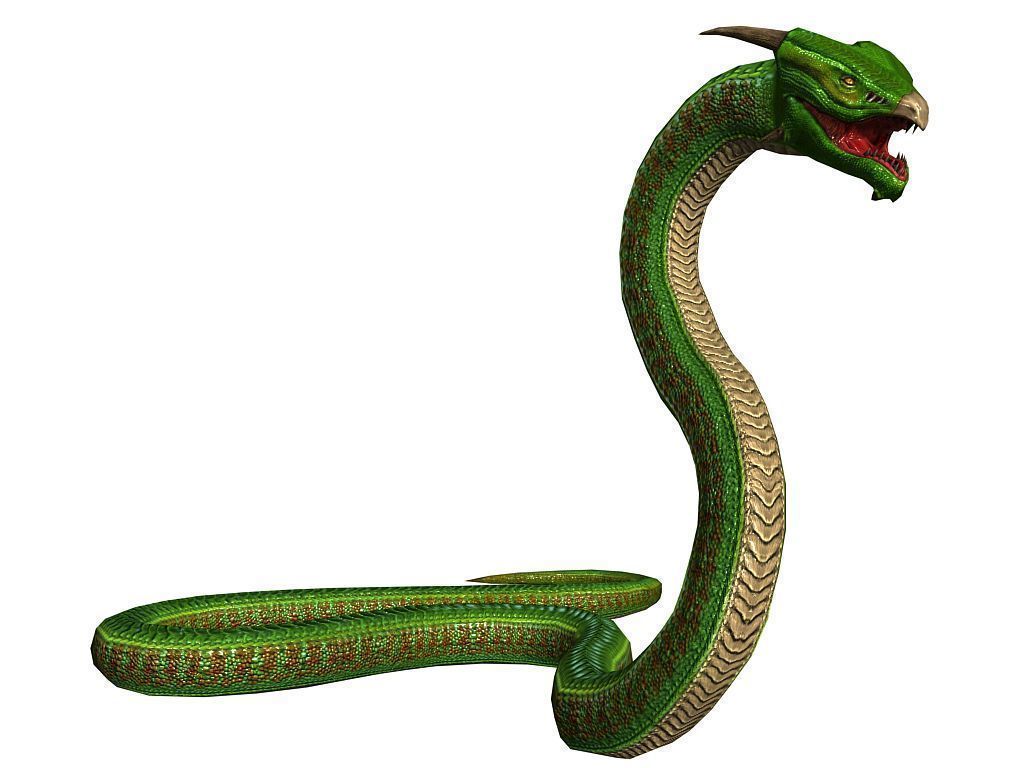 3Dfoin - Fantasy Snake Low-poly 3D model_4