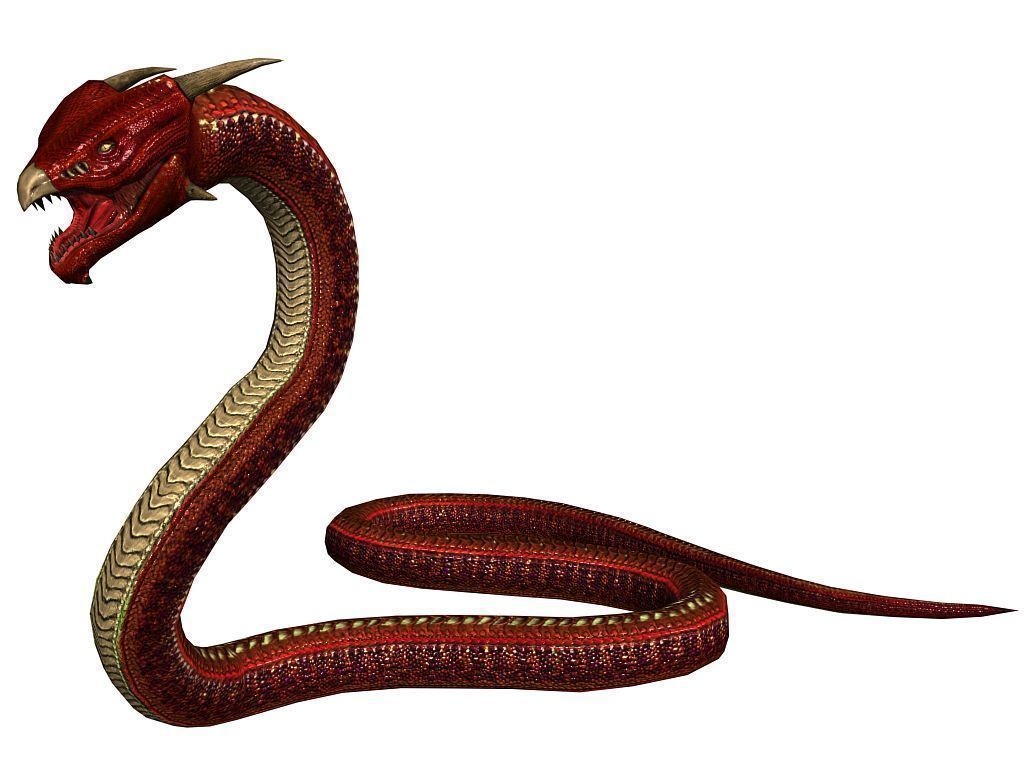 3Dfoin - Fantasy Snake Low-poly 3D model_13